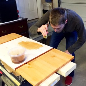 Andy working on a backdrop for me