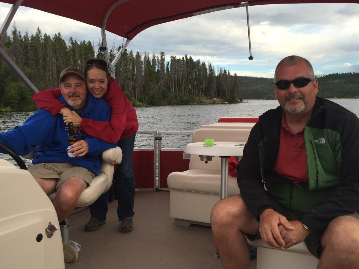 Boating at Grand Lake with long-time friends