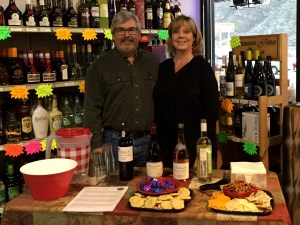 Our first wine tasting at the store