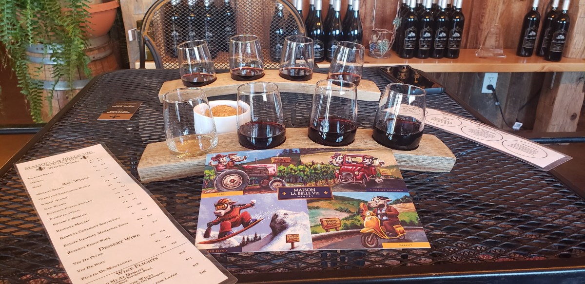 Wine tasting at Maison La Belle Vie in Palisade, Colorado, in 2022